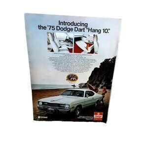 1974 1975 Dodge Dart Hang 10 Surf Edition Print Ad Vintage Chrysler Mopar Car